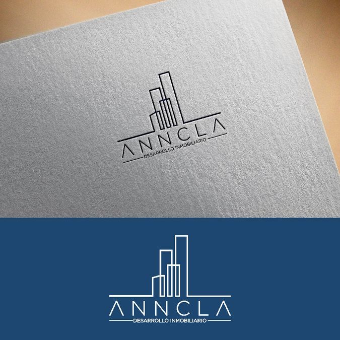 the logo for ancela corporation is shown on top of a paper with a city skyline