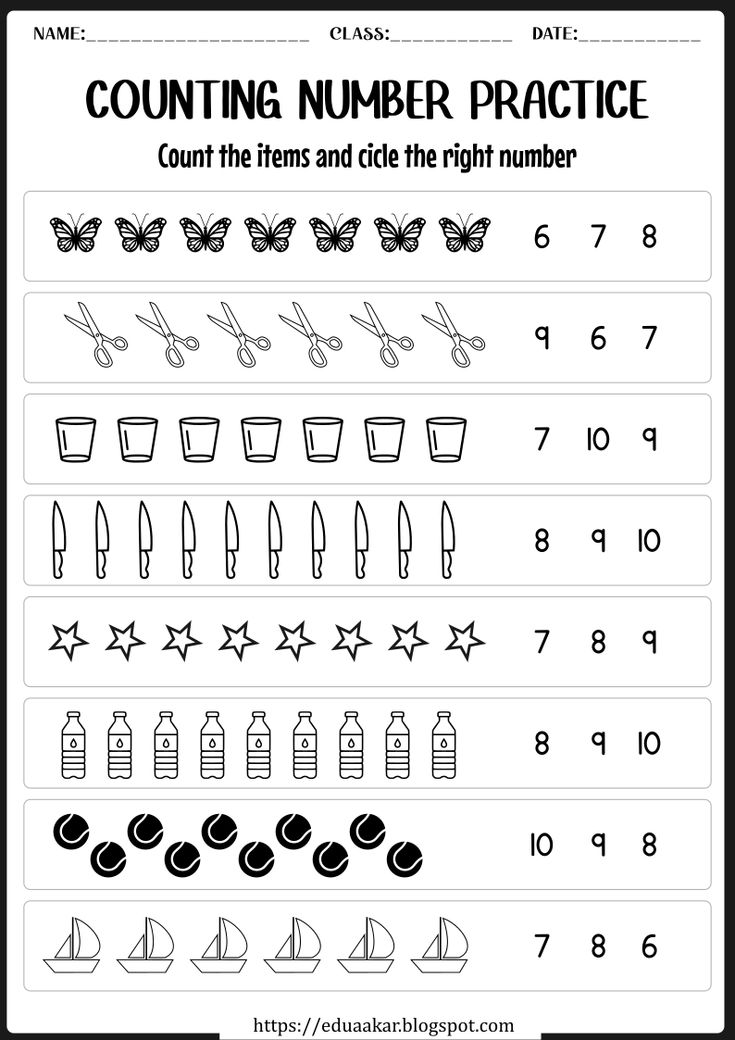 counting worksheet with numbers and symbols for kids to practice counting the number 1