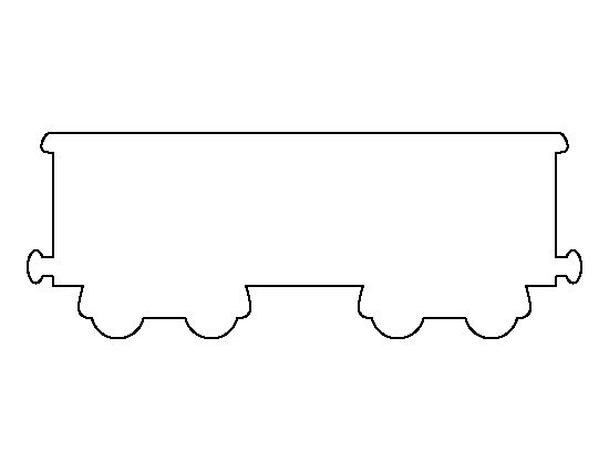 a line drawing of a train car that is black and white with no outline on it