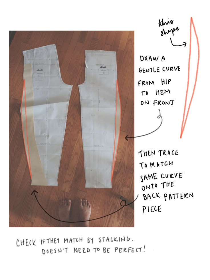 an image of how to make leggings out of paper