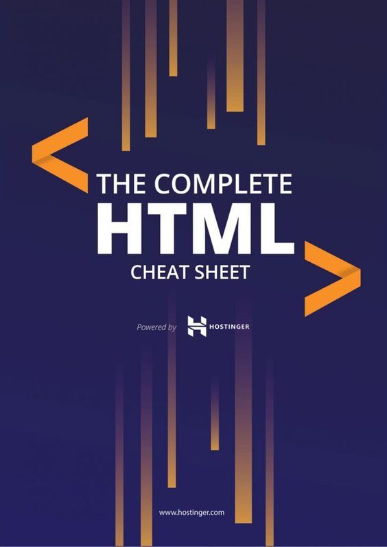 the complete html heat sheet is shown in orange and blue colors, with an arrow