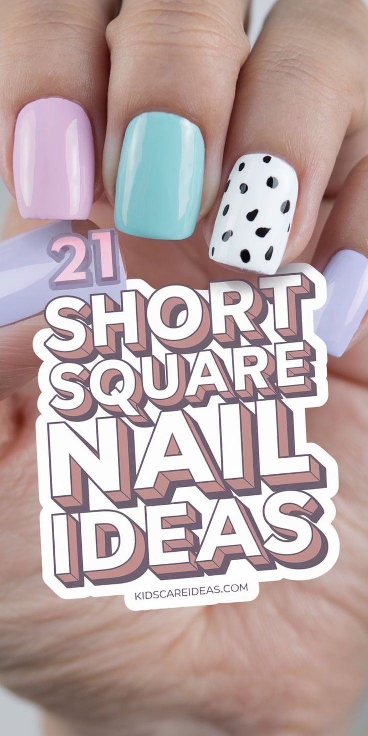 Nails With Tip Color, Acrylic Nails Solid Color, Short Square Nail Ideas, Square Nail Ideas, Short Square Nail, Nails Solid Color, Nails Solid, Square Nail, Galaxy Nails