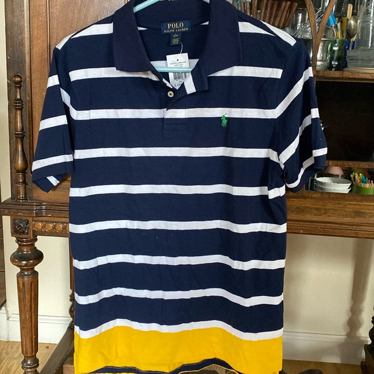 Brand New Never Been Worn Light Weight Soft Polo. Youth Size But Large Enough For An Adult. Yellow Short Sleeve Polo Shirt For Spring, Yellow Polo Collar Shirt For Summer, Yellow Cotton Polo Shirt With Polo Collar, Yellow Polo Collar T-shirt For Summer, Yellow Polo Collar Casual Top, Casual Yellow Polo Collar Top, Yellow Long Sleeve Cotton Polo Shirt, Yellow Polo Collar Top For Spring, Casual Yellow Cotton Polo Shirt