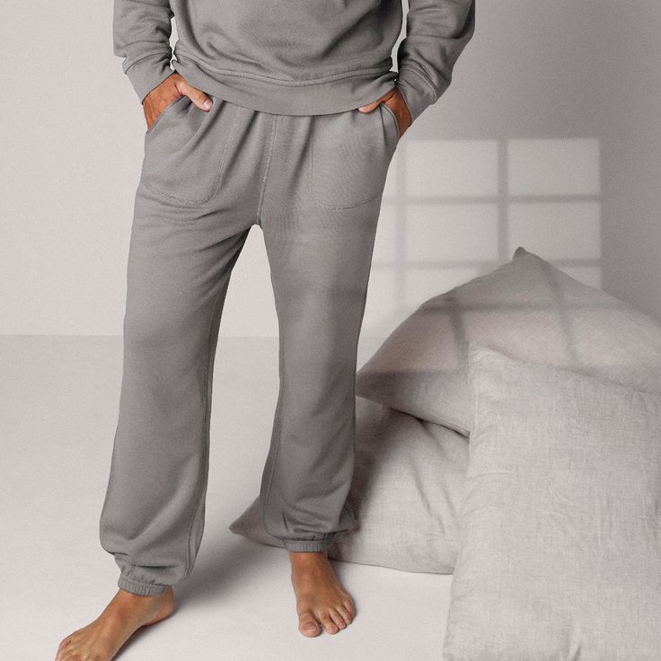 Men's Silksweats Reversible Jogger - #Ebbing Fog Sportswear Sweats With Elastic Waistband For Lounging, Comfy Sweats With Comfort Waistband For Lounging, Super Soft Sweats For Loungewear Athleisure, Super Soft Athleisure Sweats For Loungewear, Comfortable Sweats For Relaxation, Super Soft Sweats For Loungewear, Sporty Relaxed Fit Sweats For Relaxation, Lounging Sweats With Elastic Cuffs, Comfort Waistband Sweats For Lounging