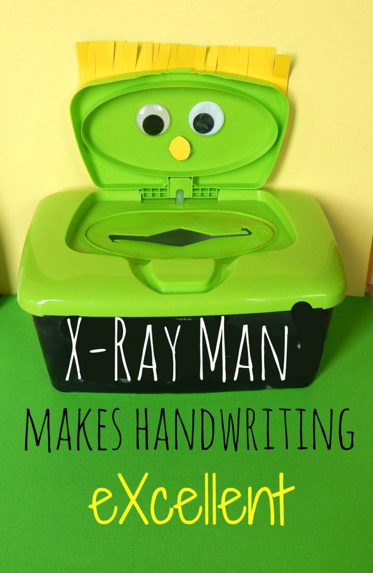 an x - ray man makes handwritten excellent for children to learn how to write