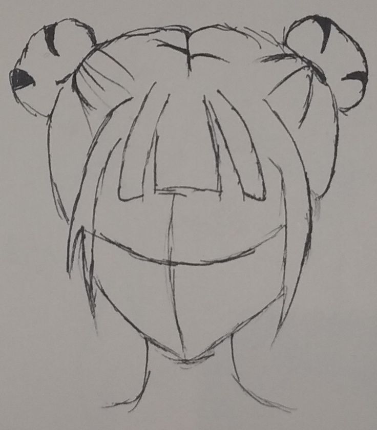 a drawing of a tiger's head with two eyes and one eye closed, drawn in pencil