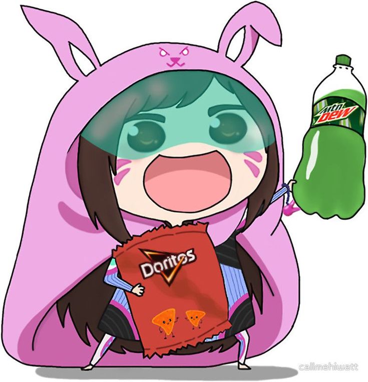 a cartoon character holding a bottle and wearing a pink bunny costume with the words don't