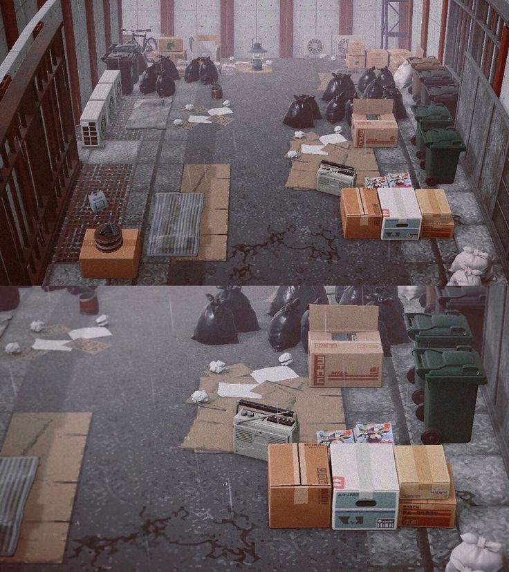 many boxes are sitting on the floor in an empty room