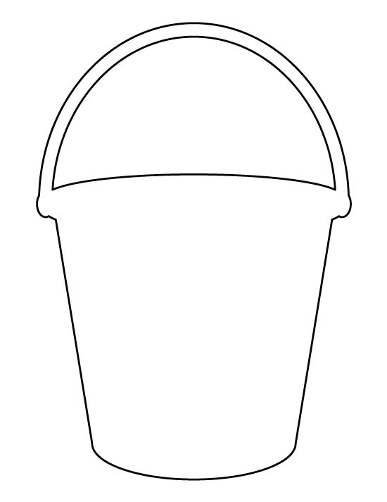 a bucket with a lid is shown in black and white, it looks like the outline for