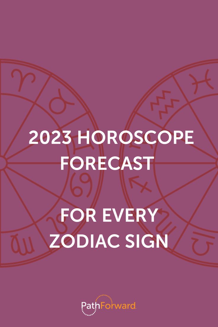 the zodiac sign for horoscope is shown in red and white text on a purple background