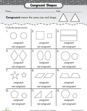 a worksheet with different shapes and numbers to help students learn how to use them