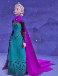 a frozen princess standing in the snow