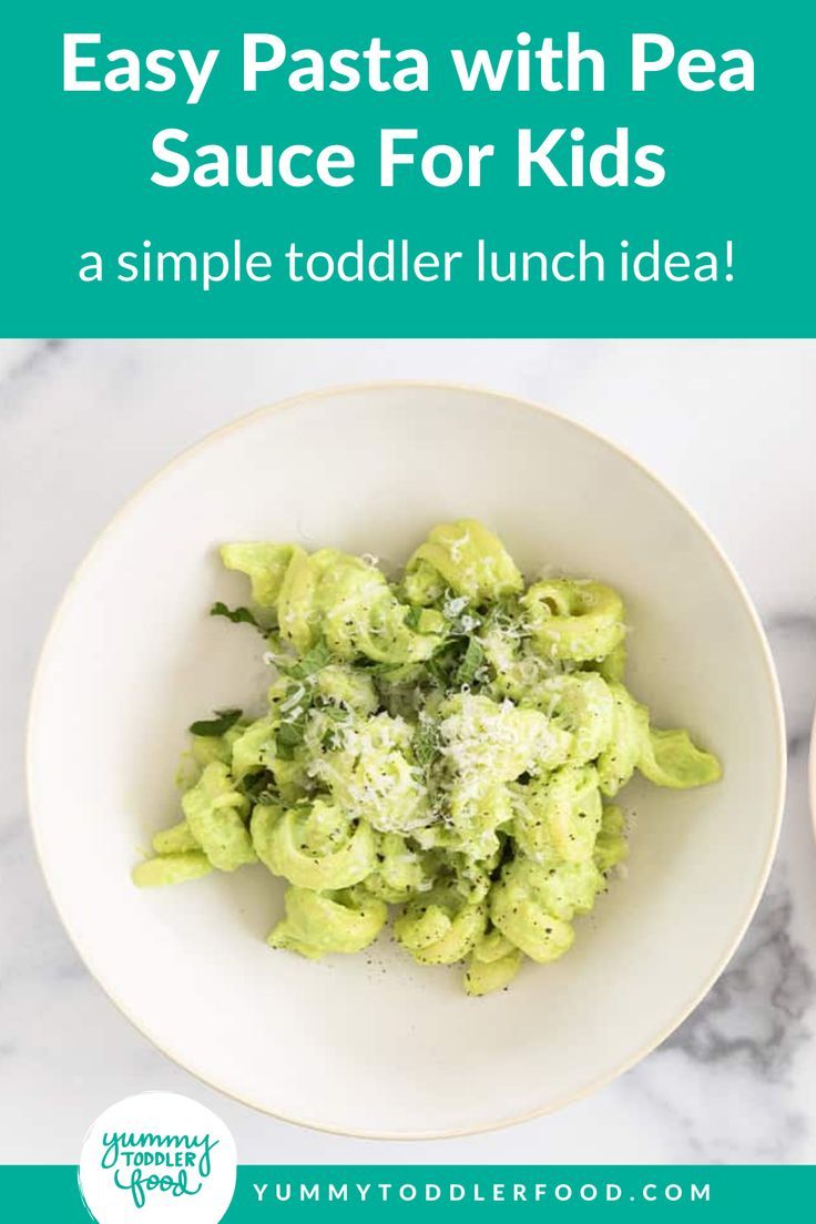 Green Pasta with Cheese. With Text Reading: Pasta with Pea Sauce. Pea Pasta Sauce, Pea Sauce, Simple Pasta Recipe, Pea Pasta, Toddler Lunch Recipes, Kids Pasta, Creamy Peas, Quick Family Dinners, Pasta With Peas