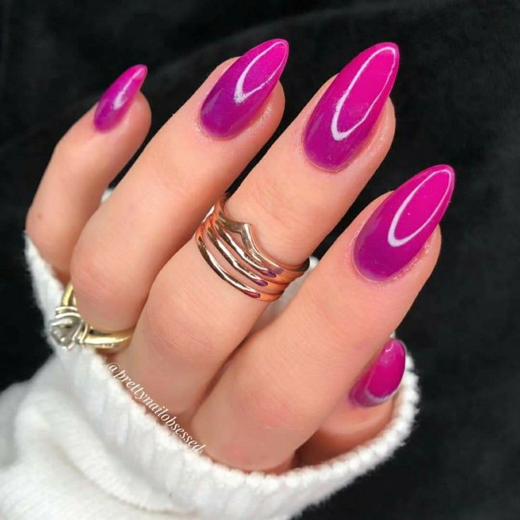 Prom Nails Magenta, Magenta Nails Design Color Combos, Nail Magenta Designs, Nails Viva Magenta, Viva Magenta Nails, Makeup Nails Designs, Makeup Collection, Red Nails, Fashion Nails