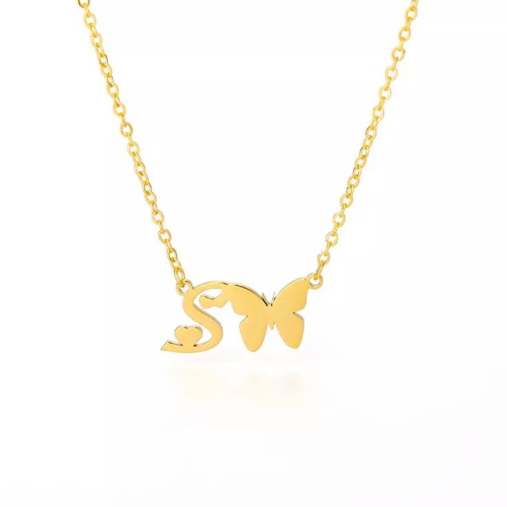 Brand New Letter S Gold Initial Necklace Stainless Steel Lobster Clasp Closing Dainty Cute Necklace 16 Inch + 2 Inch Extender Letter S Necklace, Gold Initial Necklace, S Necklace, Initial Necklace Gold, Gold Initial, Cute Necklace, Initial Letter, Letter S, Initial Letters