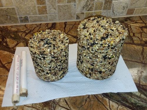 two rolled oats sitting on top of a paper towel