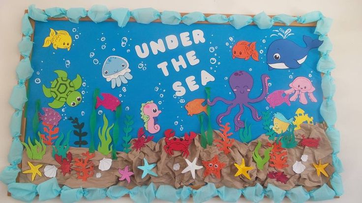 an under the sea cake is on display