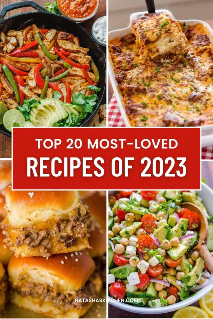 the top 20 most loved recipes of 2013, including sandwiches and salads with dressing