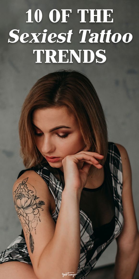 a woman with her hand on her chin and the words, 10 of the sexiest tattoo