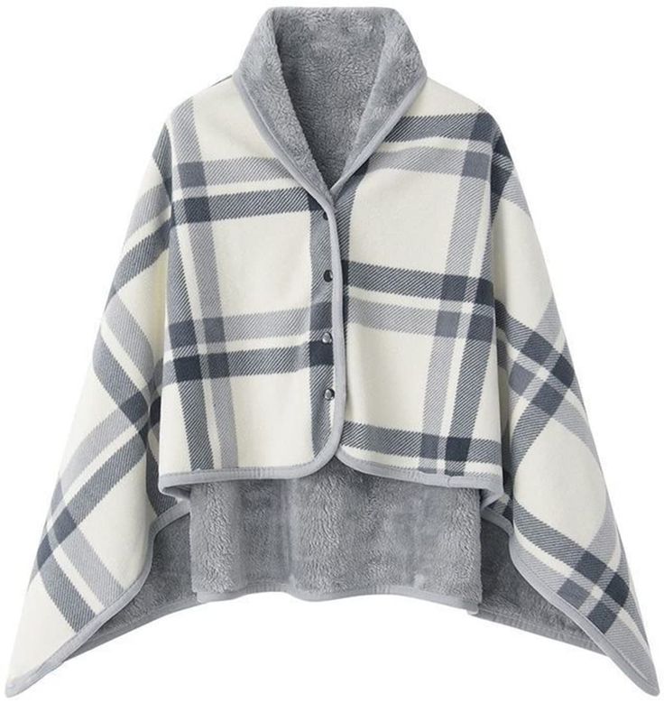 PRICES MAY VARY. One Size Fits Most，lightweight, soft, and fits most women, men, and kids. Wearable Blanket - This throw wrap blanket poncho made with flannel and polyester material offers the most comfortable and practical wear. Ideal for keeping you cozy while lounging and watching TV on your sofa/bed 3 in 1 design - Adjustable snap design helps prevent the blanket from slipping off the shoulders when you move around and makes it easy to wear it in different styles, such as a poncho, cape, and Poncho Winter, Fleece Poncho, Fabric Scarf, Blanket Shawl, Plaid Blanket, Capes For Women, Estilo Preppy, Mens Flannel, Cozy Flannel