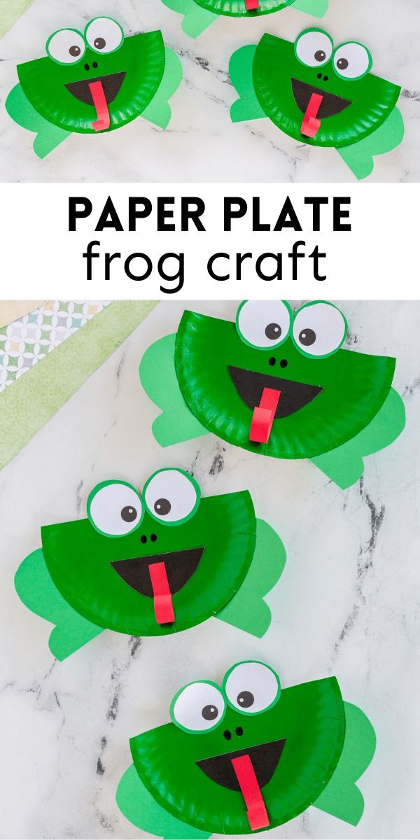 paper plate frog craft for kids to make