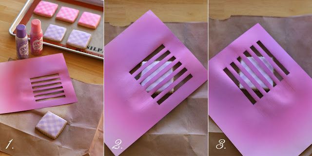 step by step instructions on how to make an origami fan with pink and white icing