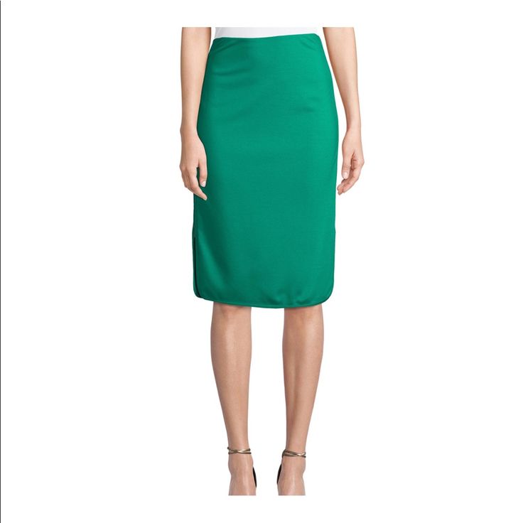 Beautiful Pencil Skirt, Zippers In Each Side. Absolutely New, With Tags, Never Worn Green Lined Skirt For Formal Occasions, Green Knee-length Skirt For Formal Occasions, Formal Green Lined Skirt, Green Formal Midi Skirt, Elegant Green Mini Skirt For Office, Green Midi Skirt For Office, Green Pencil Skirt For Formal Occasions, Green Mini Skirt For Office, Green Lined Skirt For Office