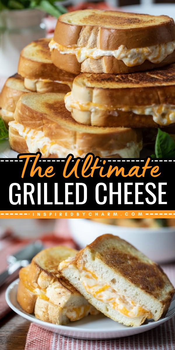 Say hello to the ultimate grilled cheese sandwich! Thanks to a secret blend of ingredients, this gourmet grilled cheese is indeed one of the best lunch recipes. Ready in just 15 minutes, it's also a perfect busy weeknight dinner! Grilled Cheese With Feta, Gourmet Cheese Sandwich, Former Grilled Cheese, Best Grilled Cheese On Sourdough, The Ultimate Grilled Cheese, Grilled Cheese With Shredded Cheese, The Best Grilled Cheese Sandwiches, Velveeta Grilled Cheese, Chopped Grilled Cheese