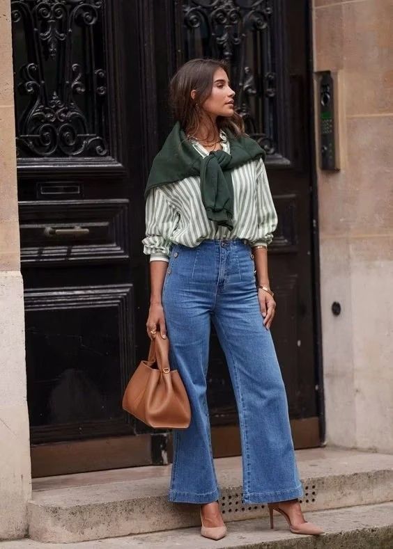 Outfits For The Office, French Capsule Wardrobe, Beige High Heels, Jeans Trend, Trendy Fall Outfits, Looks Street Style, Mode Inspo, Outfit Inspo Fall, Professional Outfits