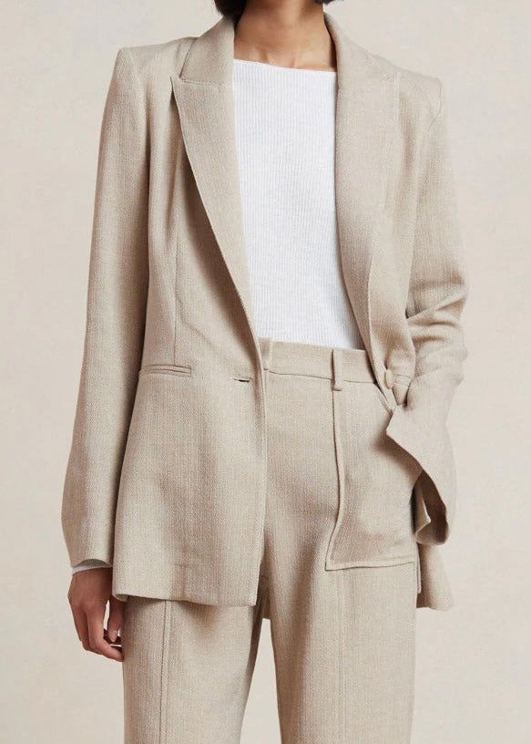 Billie Blazer - Almond Soft Blazer, Men's Uniforms, Blazer Outfits For Women, Soft Tailoring, House Clothes, Beige Blazer, Blazer Shirt, Linen Suit, Cotton Blazer