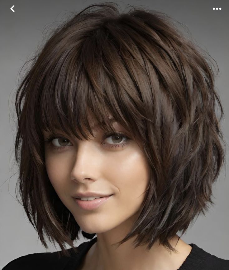 Shag Bob Hairstyles, Chin Length Haircuts, Beauty Hair Color, Easy Hair Cuts, Shaggy Hair, Short Hair Pixie Cuts, Choppy Bob Hairstyles, Chin Length Hair, Medium Curly Hair Styles