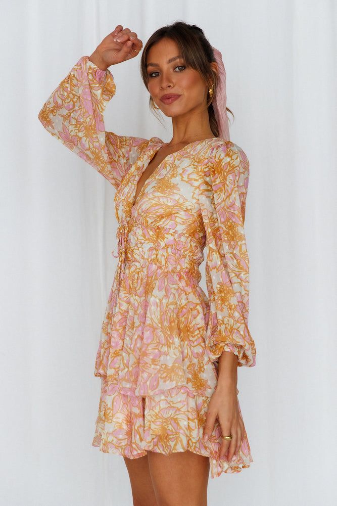 Length from shoulder to hem of size S: 66cm. Orange floral mini dress. Lined. Cold hand wash only. Model is a standard XS and is wearing size XS. True to size. Lightweight, non-stretchy fabric. Slip-on style. Rayon. We love being Extra All Day. Feel yourself in this fab mini with its long sleeves, deep V neckline, flowy AF skirt and tie-ups at the front. Style yours with mules and gold earrings. Being Extra, Day Dress, Floral Mini Dress, Xl Dress, Stretchy Fabric, Dresses Xs, Deep V, Day Dresses, Off Shoulder Dress