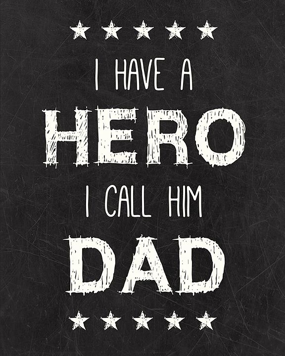 we have a hero we call him grandad on a blackboard with stars and the words, we have a hero we call him grandad