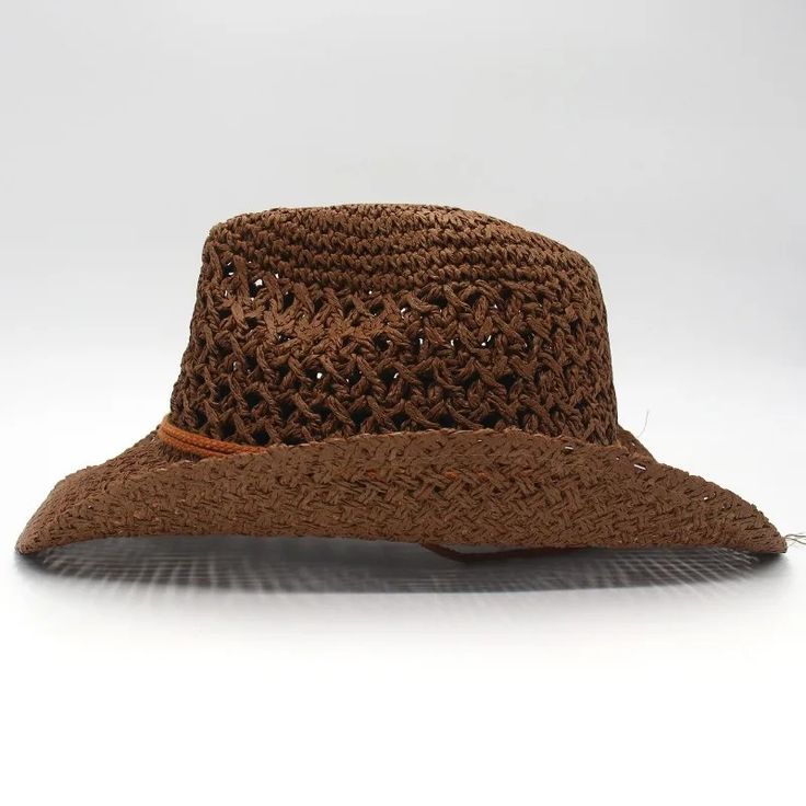 Sunset and Swim Western Cowboy Sun Hat Spring Outdoor Straw Hat Bands, Trendy Brimmed Straw Hat For Outdoor, Outdoor Straw Bucket Hat With Flat Brim, Summer Brown Toquilla Straw Hat Bands, Country Style Straw Hat For Spring Outdoor, Adjustable Brown Paper Straw Fedora, Summer Hat Bands In Brown Toquilla Straw, Straw Bucket Hat For Outdoor, Brown Straw Panama Hat For Country Events