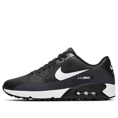 Nike Air Max 90 Golf 'Black' CU9978-002 (SNKR) Nike Carbon Color Sneakers For Sports, Nike Air Max Black With Air Cushioning, Nike Air Max Black Sporty Sneakers, Nike Air Max Black Sporty Shoes, Black Nike Air Max Sporty Shoes, Black Synthetic Nike Air Max Sporty Shoes, Sporty Black Nike Air Max In Synthetic, Black Nike Air Max Functional Shoes, Black Nike Air Max With Branded Insole