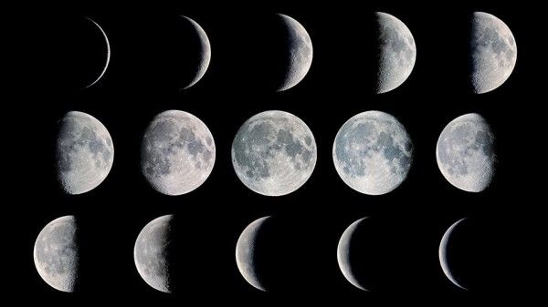 many phases of the moon are shown in this image