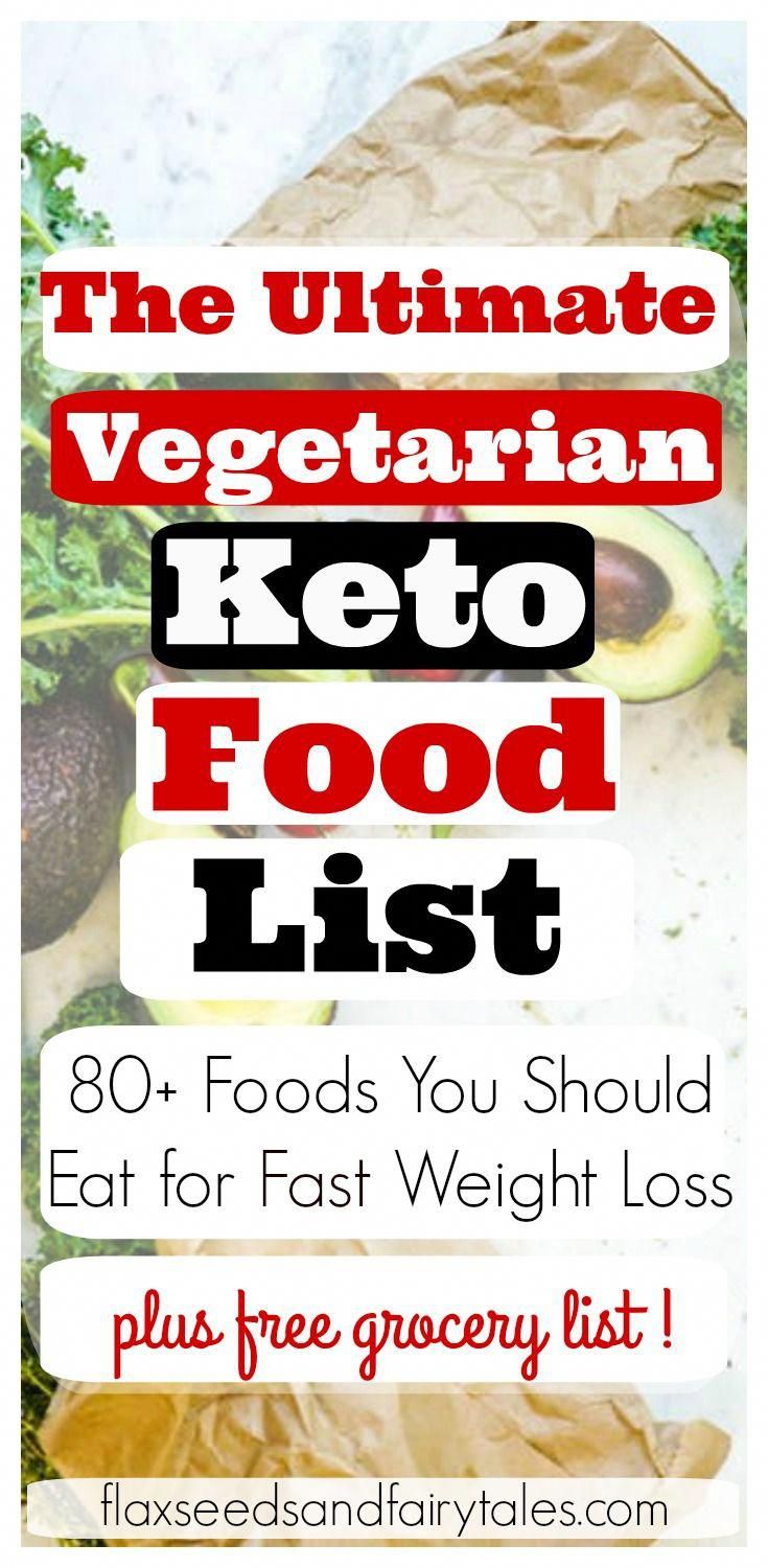 The ultimate Vegetarian Keto Food List with 80+ foods to eat for fast weight loss (plus all the foods to avoid). Includes free printable shopping list PDF! Keto List, Vegetarian Keto Diet, Foods To Eat On Keto, Keto Diet List, Meal Plan Keto, List Of Foods, Keto Diet Food, Vegetarian Foods, Ketogenic Diet Meal Plan