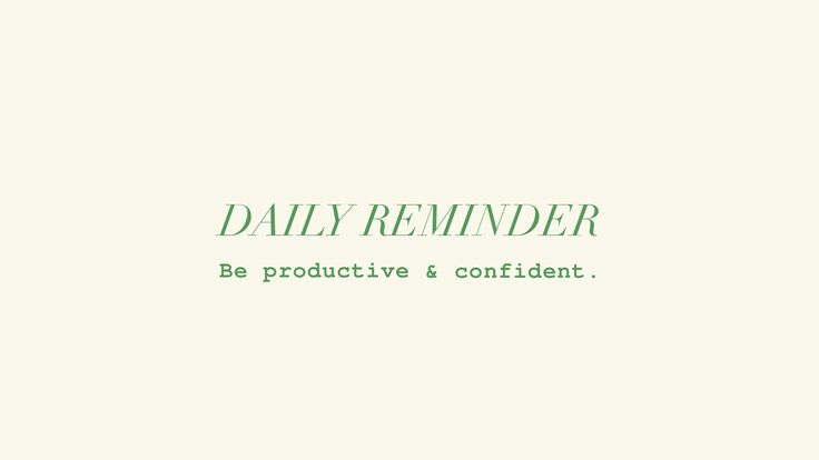 the words daily reminder are written in green ink on a white background with an image of a