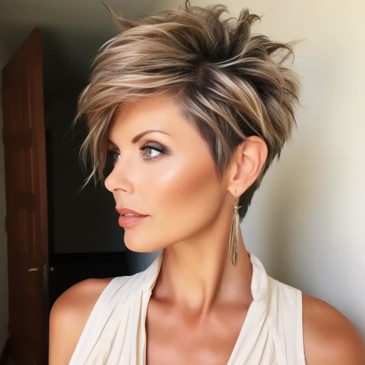 Shoulder Length Asymmetrical Haircut, Short Asymmetrical Haircut Fine Hair, Savanna Chrisley, Short Copper Hair, Edgy Hair Color, Short White Hair, Asymmetrical Haircut, Chic Short Hair, Short Silver Hair