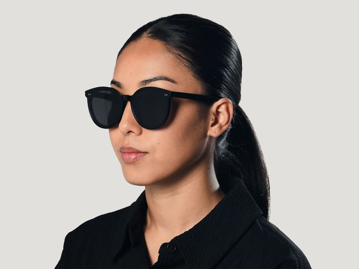 Elevate your style with Demia's flat front lenses and soft round silhouette. It fuses classic vintage charm with sleek refined lines to add a touch of elegance and polish to your everyday look. Frame Width: Medium to Wide All of our sunglasses are always: Asian Fit / Low-Bridge Fit Polarized 100% UVA/UVB Protected Classic Matte Black Cat Eye Sunglasses With Tinted Lenses, Classic Matte Black Round Frame Sunglasses, Classic Black Cat Eye Sunglasses For Everyday, Classic Anti-reflective Sunglasses For Everyday, Elegant Black Round Sunglasses, Sleek Everyday Cat Eye Sunglasses With Polarized Lenses, Elegant Black Round Frame Sunglasses, Matte Black Cat Eye Sunglasses With Uv Protection, Minimalist Sunglasses With Tinted Round Lenses