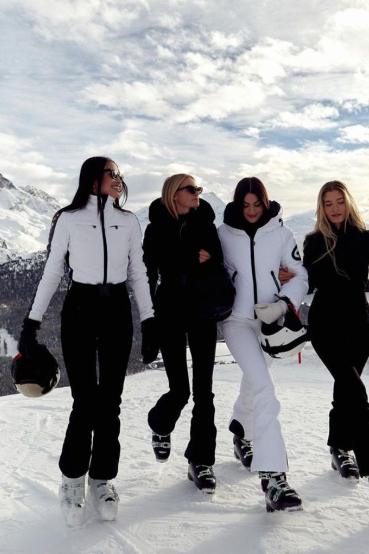 These 30 fashionable one-piece ski suits will keep you fashionable in the lodge and stay warm and dry while you're on the mountain. #skisuit #skiseason #skifashion #winterfashion #ski Lodge Outfit, Skiing Women, Skisuit Woman, Cool Skiing Outfit, Apres Ski Outfit Aesthetic, Ski Outfits For Women 2023, Ski Suit Women, Women Skiing Outfit, Ski Mountain Outfits