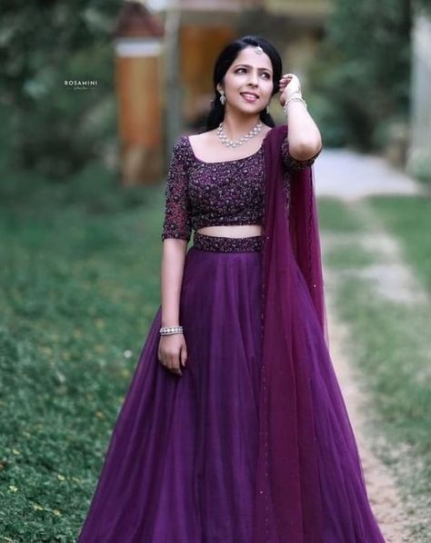 Half Saree Net Designs, Skirt And Top Colour Combinations, Brother Reception Dress For Sister, Half Sarees Simple, Plain Organza Frocks For Women, Colour Combinations Lehenga, Lahanga Models, Simple Lehanga Models, Net Skirt Design