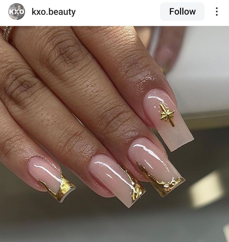 May Nail Designs, Nails Gold Chrome, Acrylic Nails Gold, Gold Chrome Nails, Acrylic Accessories, Gold Nail Designs, Chrome Nails Designs, Formal Nails, Diy Acrylic Nails