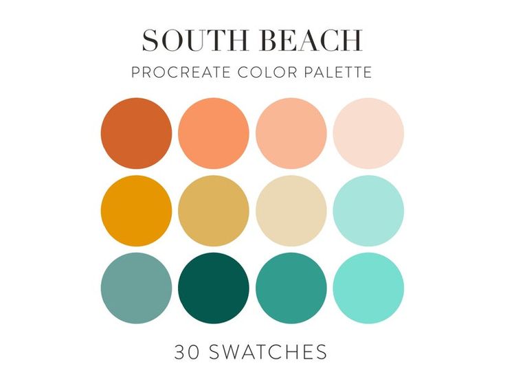 the color palette for south beach