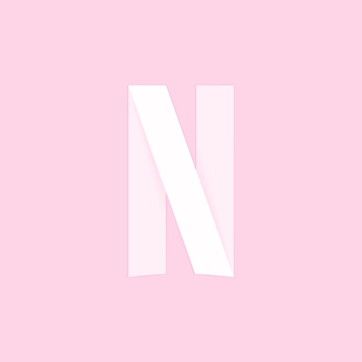 the letter n is white on a pink background