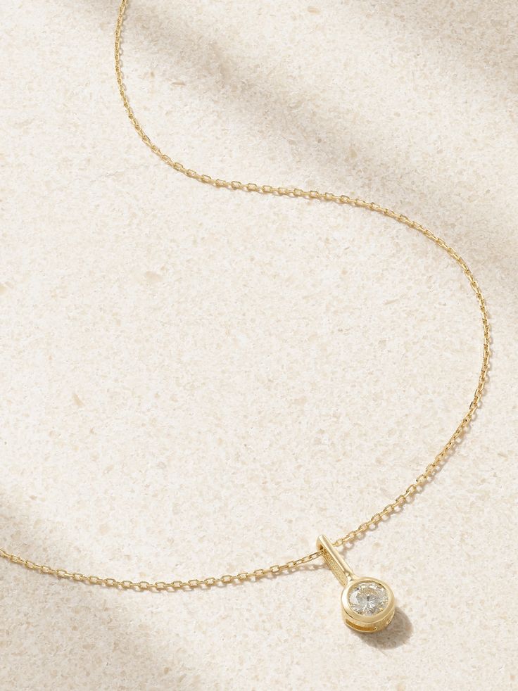 When it comes to elegant, timeless jewelry, Mateo is the name to know. This necklace has been handcrafted in New York City from 14-karat gold and bezel-set with a single sparkling diamond. The adjustable 16-inch chain makes it the perfect layering piece. Fine Jewelry Round Pendant Birthstone Necklace With Single Diamond, Timeless Yellow Gold Solitaire Necklace With Round Stone, Single Diamond Round Pendant Necklace For Everyday Luxury, Classic Gold Diamond Necklace With Rose Cut Diamonds, Yellow Gold Solitaire Necklace In 14k Brilliant Cut, 14k Yellow Gold Solitaire Necklace For Formal Events, Gold Diamond Necklace With Round Stone For Anniversary, 14k Gold Solitaire Necklace For Anniversary, Everyday Luxury Single Diamond Round Pendant Necklace