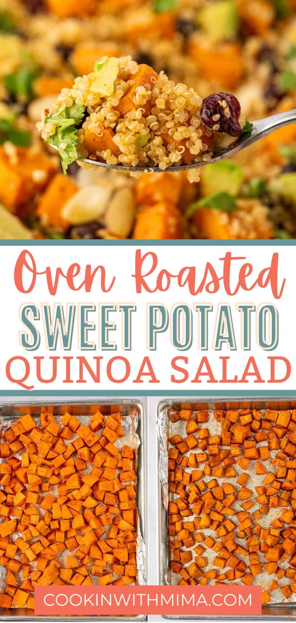 sweet potato quinoa salad is an easy and healthy side dish