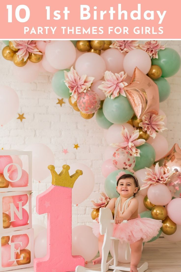 Celebrate your baby girl 1st birthday party with my selection of popular first birthday girl themes. Host a princess first birthday party or a Minnie mouse party with my cute first birthday party decorations. Find unique 1 st birthday themes such as bee day party or sweet as a peach to celebrate your daughter turning one. Click the link to find more 1st birthday girl party ideas themes to help you celebrate your daughter’s birthday. Birthday Theme Ideas, Baby First Birthday Themes, 1st Birthday Girl Decorations, Princess Theme Birthday, 1st Birthday Party For Girls, Princess Theme Birthday Party, Girls Birthday Party Themes