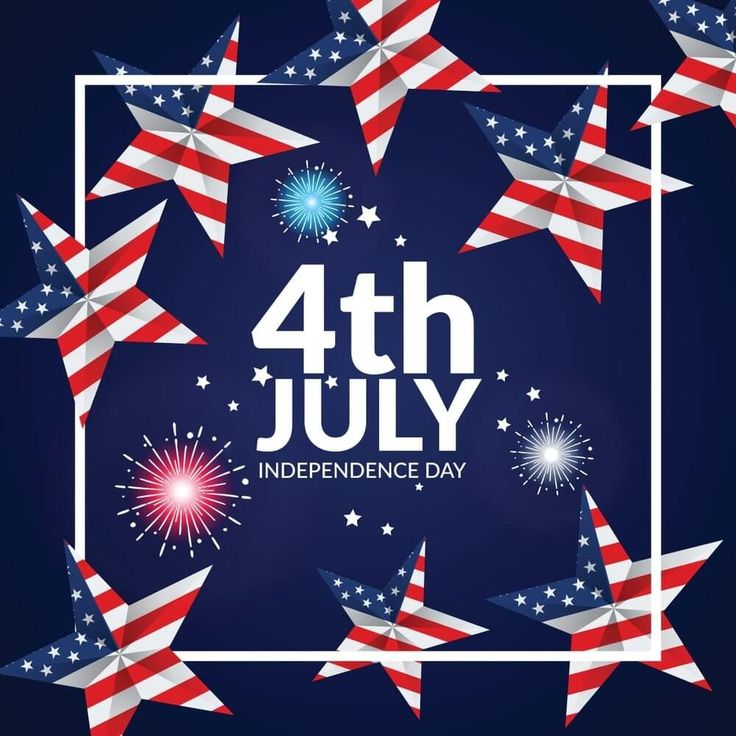 an american flag background with stars and fireworks for the fourth july independence day in america