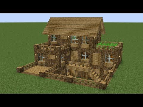 a house made out of wood with stairs and steps to the second floor in minecraft